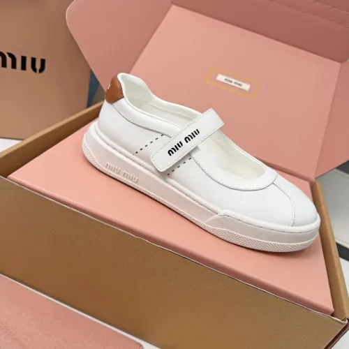Replica MIU MIU Flat Shoes For Women #1462893 $92.00 USD for Wholesale