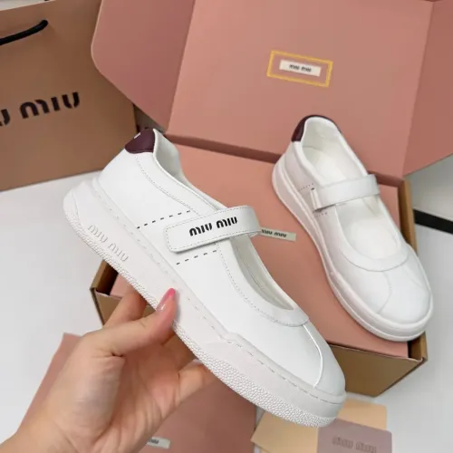 Replica MIU MIU Flat Shoes For Women #1462894 $92.00 USD for Wholesale
