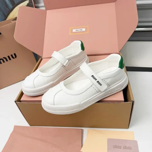 Replica MIU MIU Flat Shoes For Women #1462895 $92.00 USD for Wholesale