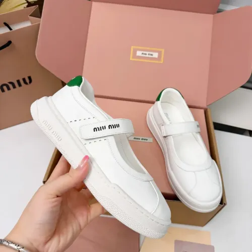 Replica MIU MIU Flat Shoes For Women #1462895 $92.00 USD for Wholesale