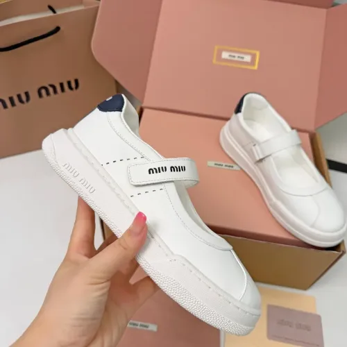 Replica MIU MIU Flat Shoes For Women #1462896 $92.00 USD for Wholesale