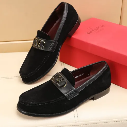 Wholesale Valentino Leather Shoes For Men #1463085 $85.00 USD, Wholesale Quality Replica Valentino Leather Shoes