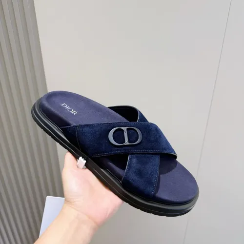 Replica Christian Dior Slippers For Men #1463250 $60.00 USD for Wholesale