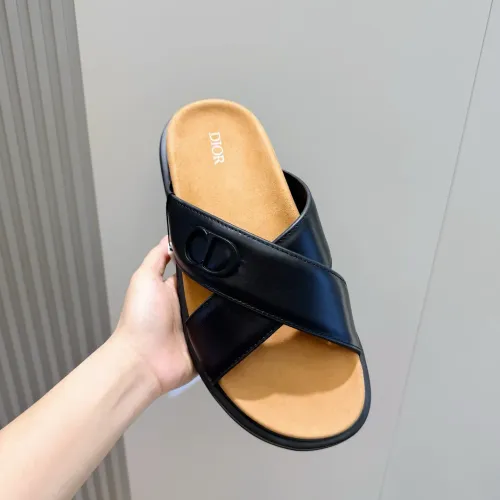 Replica Christian Dior Slippers For Men #1463253 $60.00 USD for Wholesale