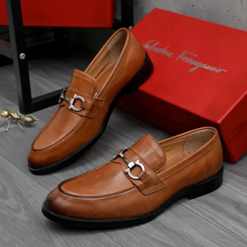 Wholesale Salvatore Ferragamo Leather Shoes For Men #1463283 $85.00 USD, Wholesale Quality Replica Salvatore Ferragamo Leather Shoes