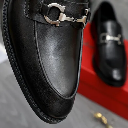 Replica Salvatore Ferragamo Leather Shoes For Men #1463285 $85.00 USD for Wholesale