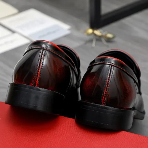 Replica Salvatore Ferragamo Leather Shoes For Men #1463286 $85.00 USD for Wholesale