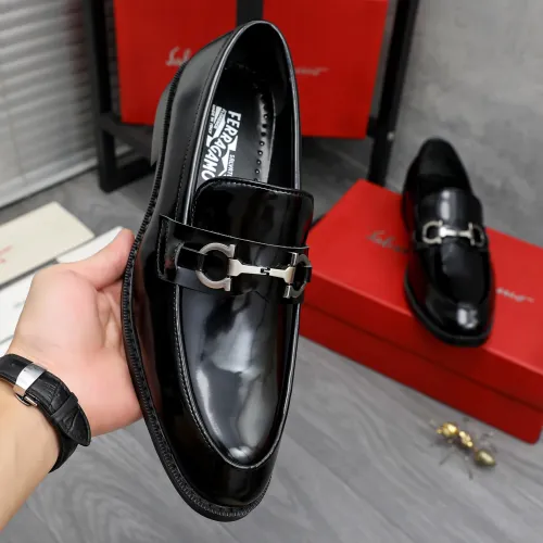 Replica Salvatore Ferragamo Leather Shoes For Men #1463288 $85.00 USD for Wholesale