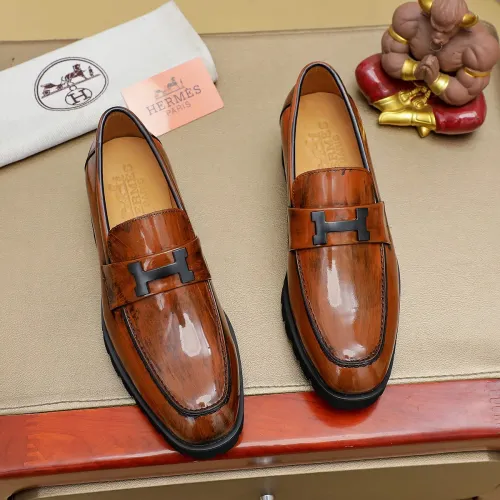 Wholesale Hermes Leather Shoes For Men #1463386 $96.00 USD, Wholesale Quality Replica Hermes Leather Shoes