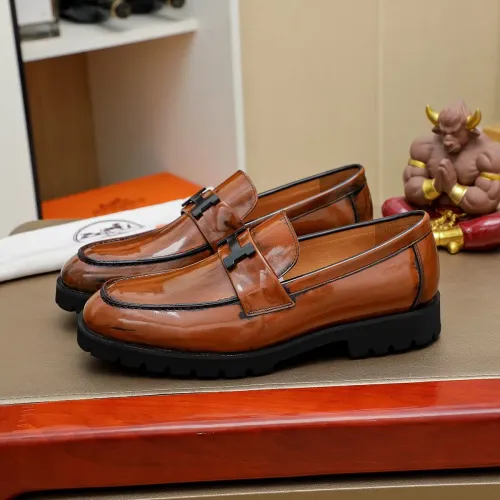Replica Hermes Leather Shoes For Men #1463386 $96.00 USD for Wholesale