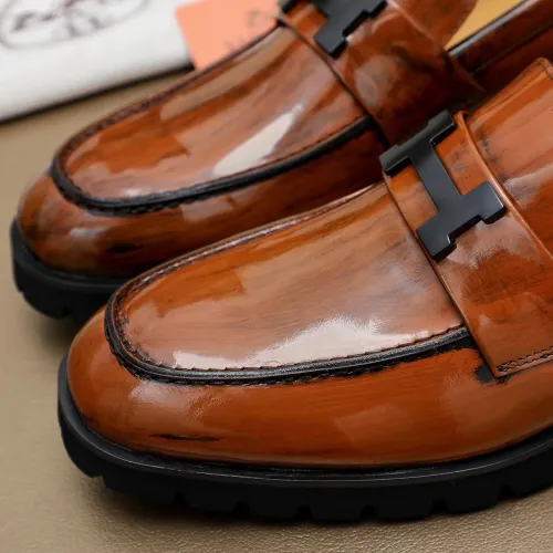 Replica Hermes Leather Shoes For Men #1463386 $96.00 USD for Wholesale