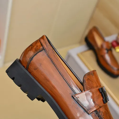 Replica Hermes Leather Shoes For Men #1463386 $96.00 USD for Wholesale