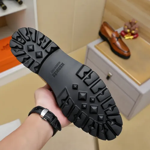 Replica Hermes Leather Shoes For Men #1463386 $96.00 USD for Wholesale