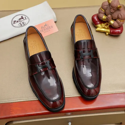 Wholesale Hermes Leather Shoes For Men #1463387 $96.00 USD, Wholesale Quality Replica Hermes Leather Shoes