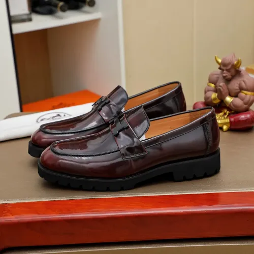 Replica Hermes Leather Shoes For Men #1463387 $96.00 USD for Wholesale
