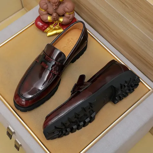Replica Hermes Leather Shoes For Men #1463387 $96.00 USD for Wholesale