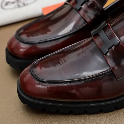 Replica Hermes Leather Shoes For Men #1463387 $96.00 USD for Wholesale