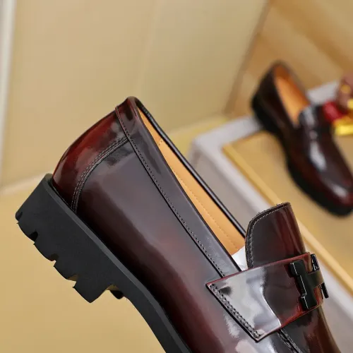 Replica Hermes Leather Shoes For Men #1463387 $96.00 USD for Wholesale