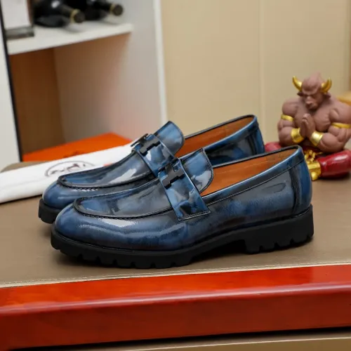 Replica Hermes Leather Shoes For Men #1463388 $96.00 USD for Wholesale