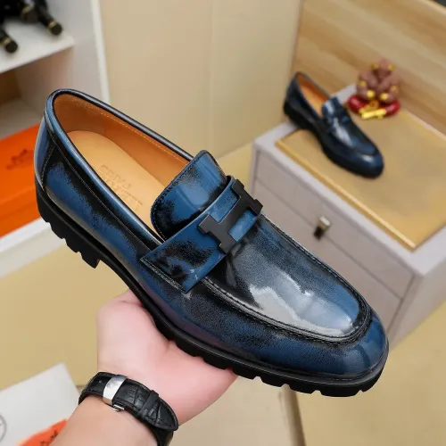 Replica Hermes Leather Shoes For Men #1463388 $96.00 USD for Wholesale