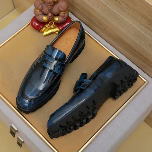 Replica Hermes Leather Shoes For Men #1463388 $96.00 USD for Wholesale