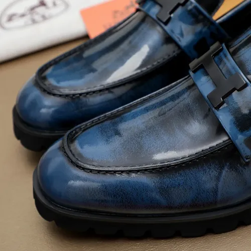 Replica Hermes Leather Shoes For Men #1463388 $96.00 USD for Wholesale