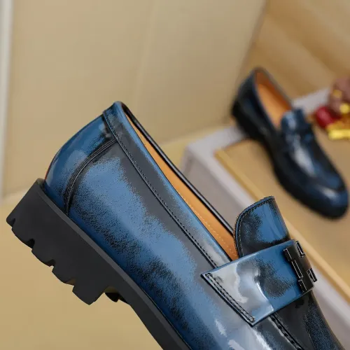 Replica Hermes Leather Shoes For Men #1463388 $96.00 USD for Wholesale