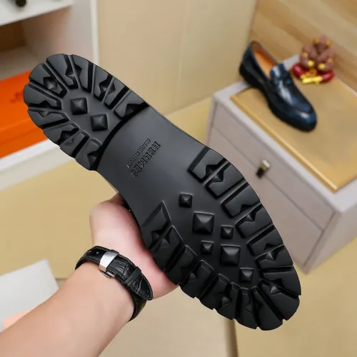 Replica Hermes Leather Shoes For Men #1463388 $96.00 USD for Wholesale