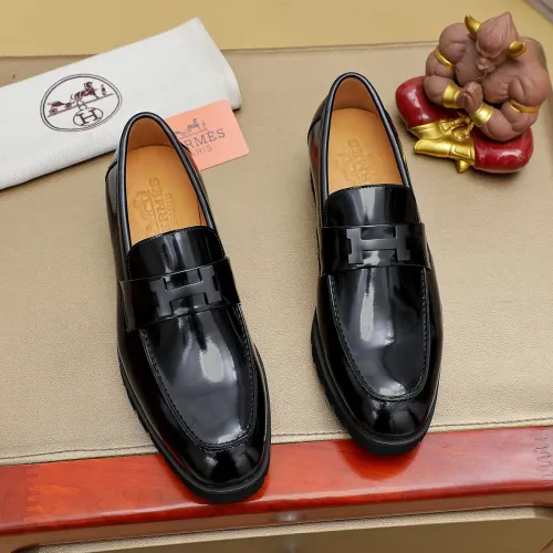 Wholesale Hermes Leather Shoes For Men #1463389 $96.00 USD, Wholesale Quality Replica Hermes Leather Shoes