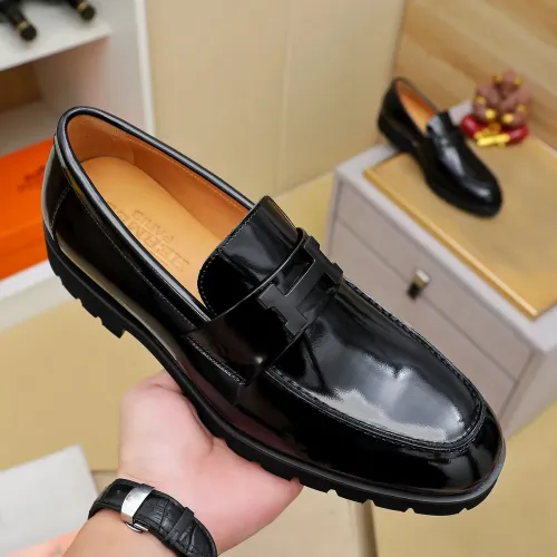 Replica Hermes Leather Shoes For Men #1463389 $96.00 USD for Wholesale