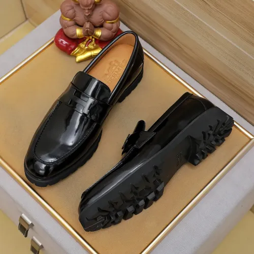 Replica Hermes Leather Shoes For Men #1463389 $96.00 USD for Wholesale