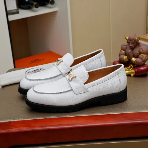 Replica Hermes Leather Shoes For Men #1463390 $96.00 USD for Wholesale