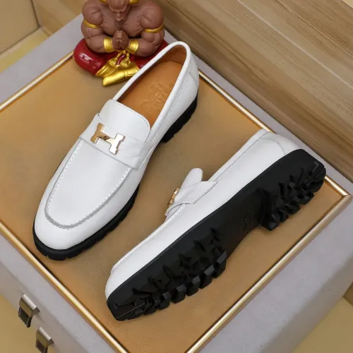 Replica Hermes Leather Shoes For Men #1463390 $96.00 USD for Wholesale