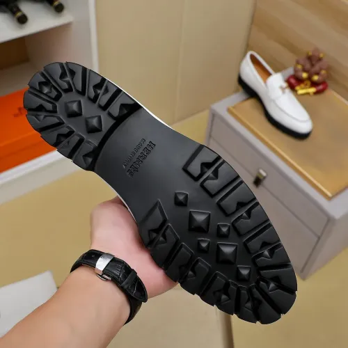 Replica Hermes Leather Shoes For Men #1463390 $96.00 USD for Wholesale