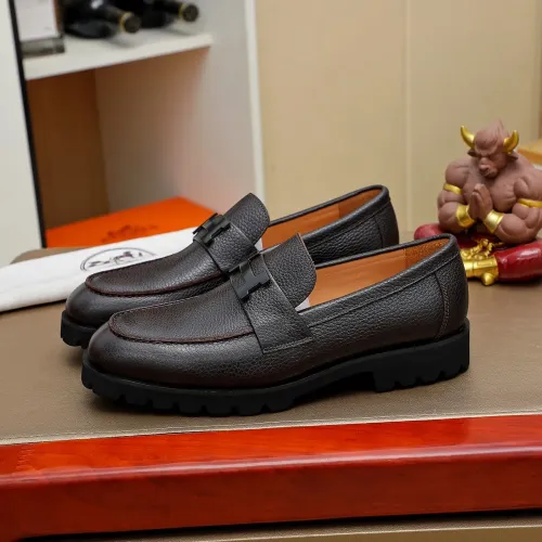 Replica Hermes Leather Shoes For Men #1463391 $96.00 USD for Wholesale