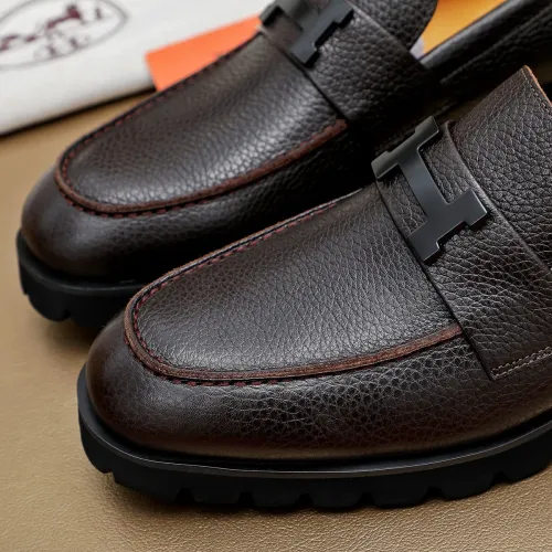 Replica Hermes Leather Shoes For Men #1463391 $96.00 USD for Wholesale
