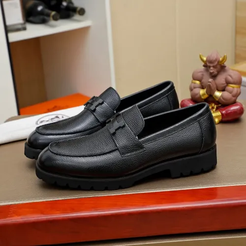 Replica Hermes Leather Shoes For Men #1463392 $96.00 USD for Wholesale