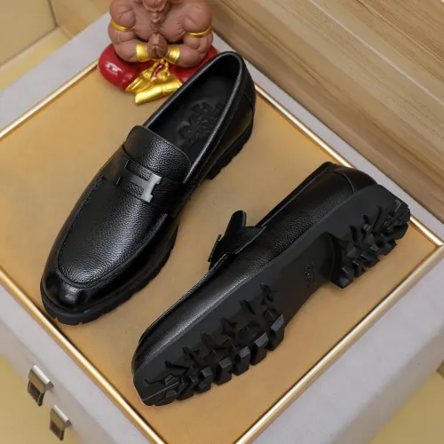 Replica Hermes Leather Shoes For Men #1463392 $96.00 USD for Wholesale