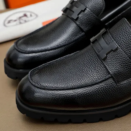 Replica Hermes Leather Shoes For Men #1463392 $96.00 USD for Wholesale
