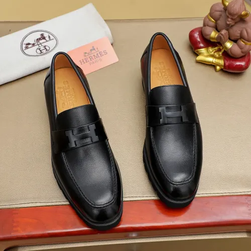 Wholesale Hermes Leather Shoes For Men #1463393 $96.00 USD, Wholesale Quality Replica Hermes Leather Shoes