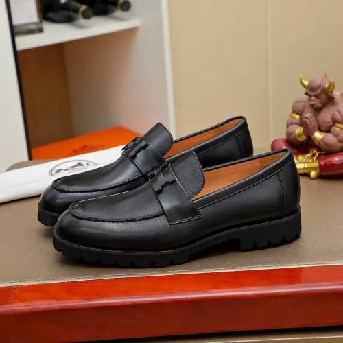 Replica Hermes Leather Shoes For Men #1463393 $96.00 USD for Wholesale