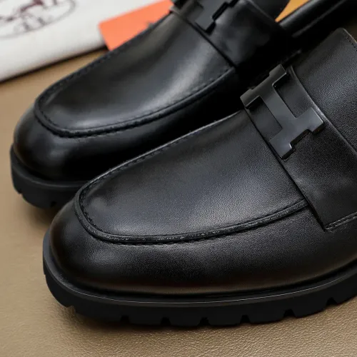 Replica Hermes Leather Shoes For Men #1463393 $96.00 USD for Wholesale