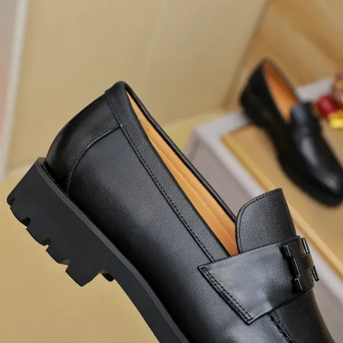 Replica Hermes Leather Shoes For Men #1463393 $96.00 USD for Wholesale