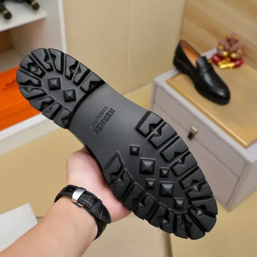 Replica Hermes Leather Shoes For Men #1463393 $96.00 USD for Wholesale