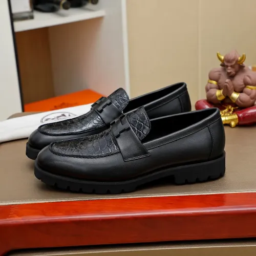 Replica Hermes Leather Shoes For Men #1463394 $96.00 USD for Wholesale
