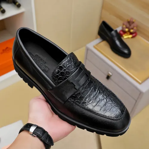 Replica Hermes Leather Shoes For Men #1463394 $96.00 USD for Wholesale