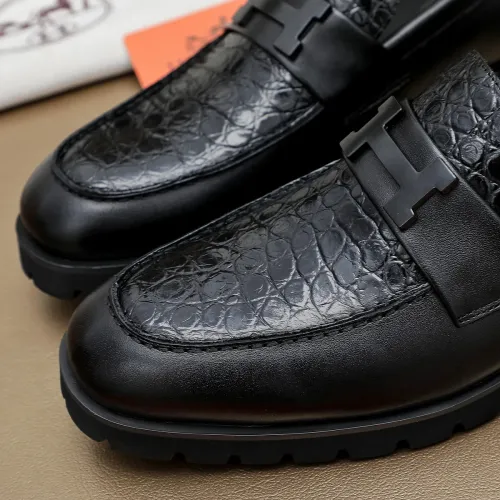 Replica Hermes Leather Shoes For Men #1463394 $96.00 USD for Wholesale