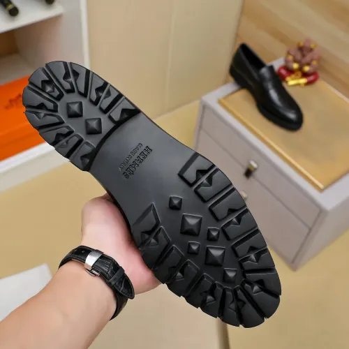 Replica Hermes Leather Shoes For Men #1463394 $96.00 USD for Wholesale