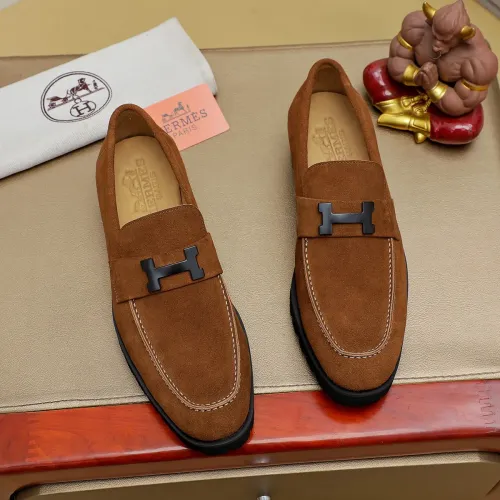 Wholesale Hermes Leather Shoes For Men #1463395 $96.00 USD, Wholesale Quality Replica Hermes Leather Shoes