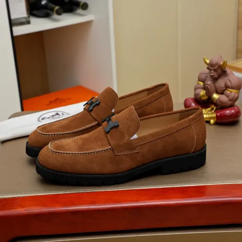 Replica Hermes Leather Shoes For Men #1463395 $96.00 USD for Wholesale